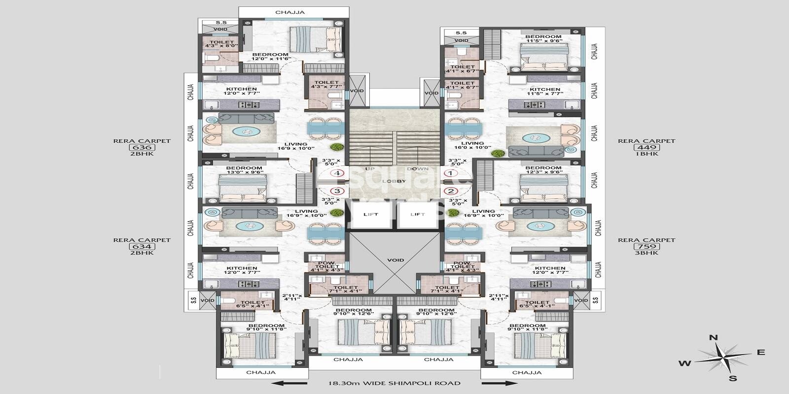 Aadhunik Aura Floor Plans