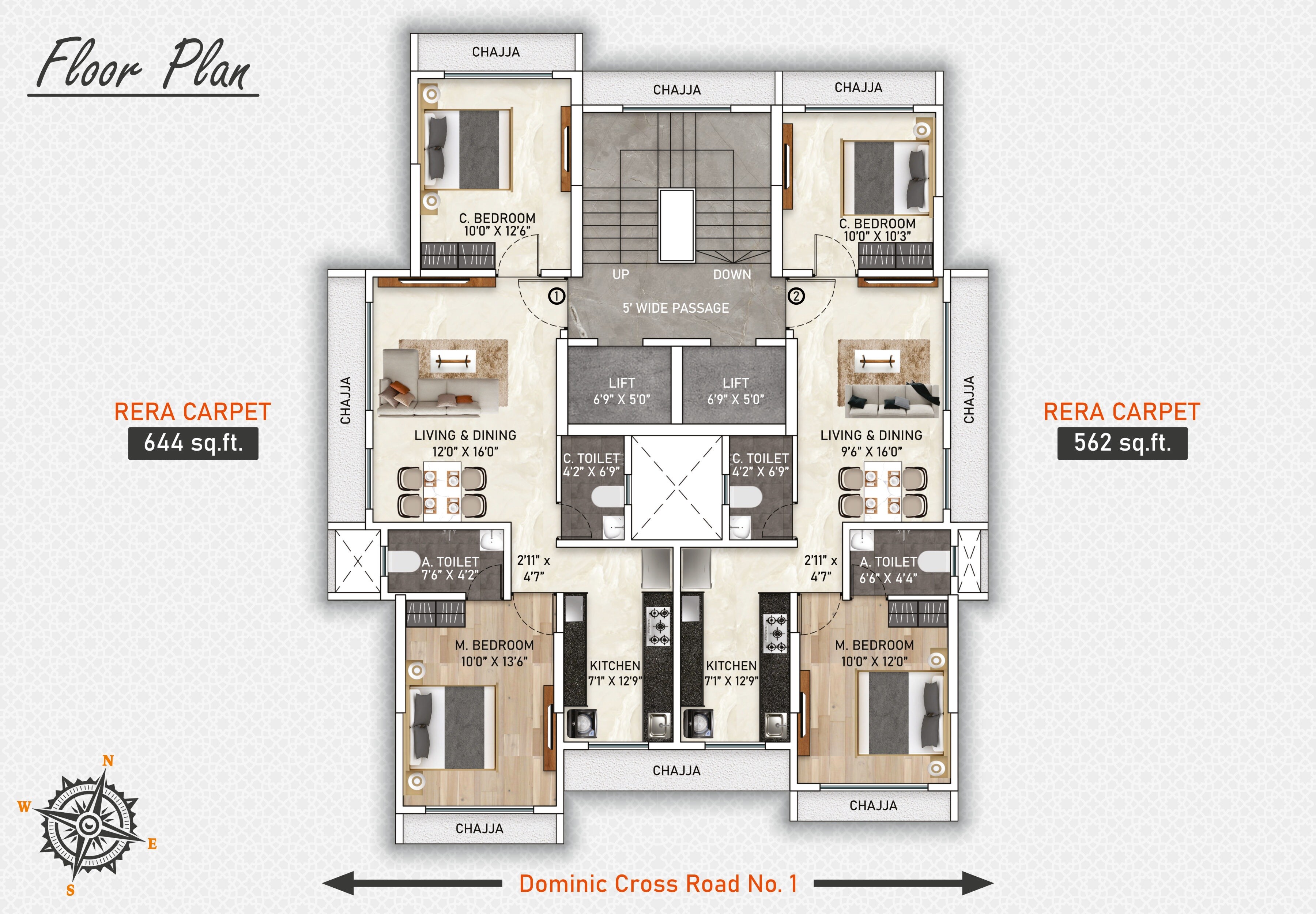 Aadhunik Bents CHS Floor Plans