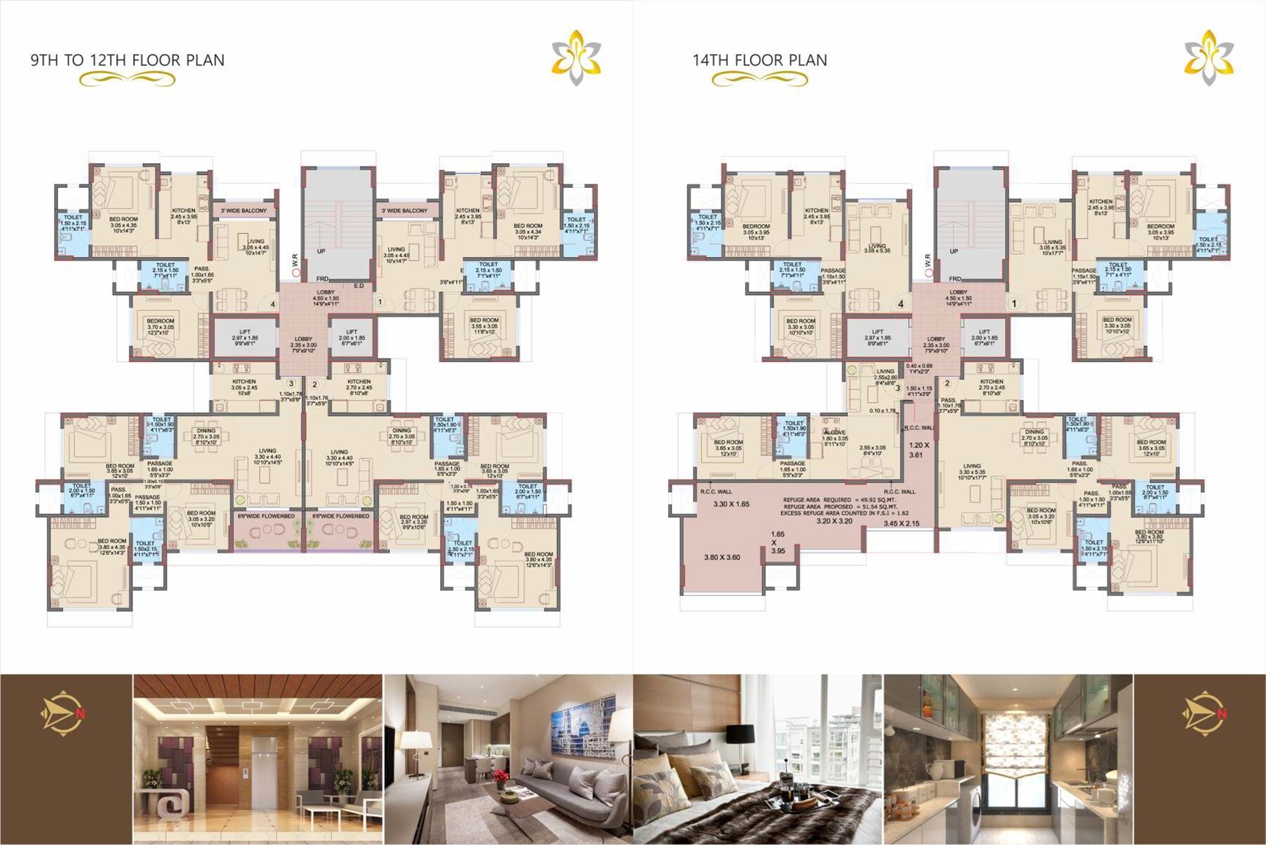 Aakash Universal Golden Jubilee Tower Floor Plans