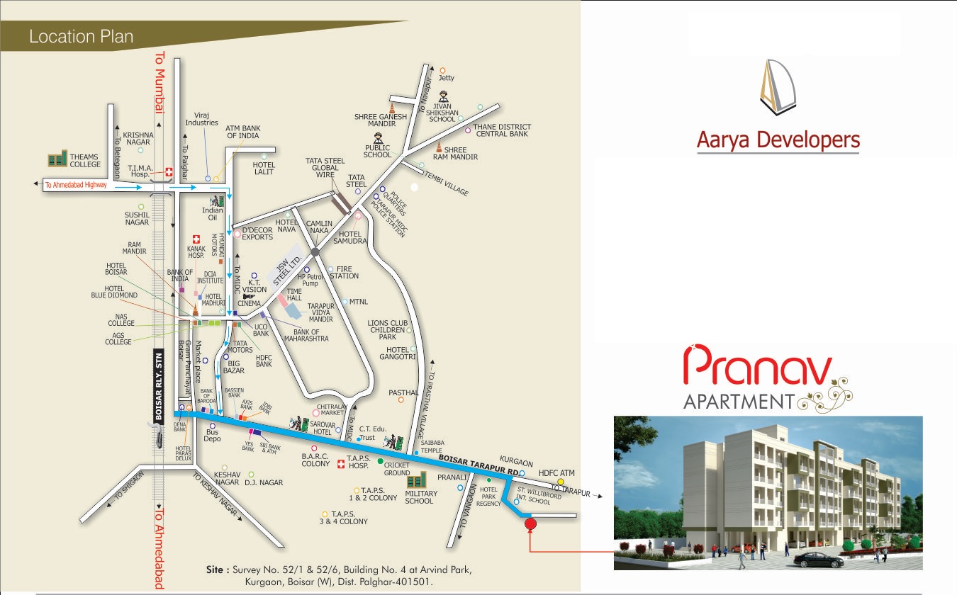 Aarya Pranav Apartments Location Image