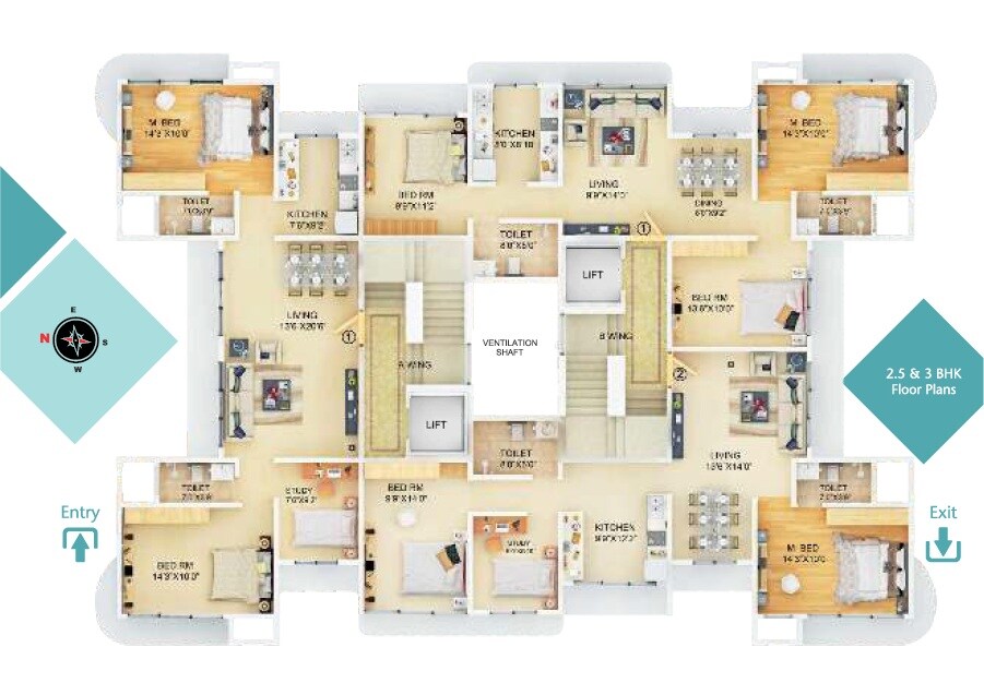 Aayush Aura Floor Plans
