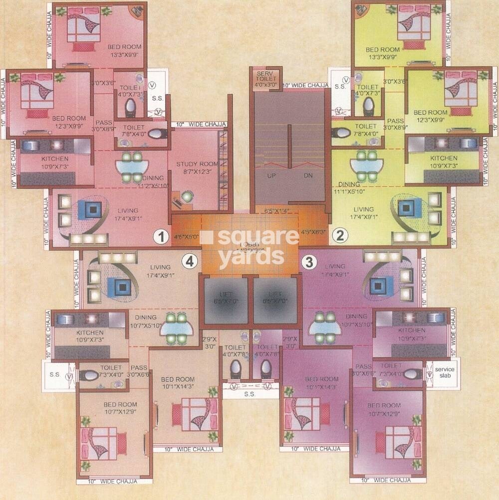 Abhismit Aum Heights Floor Plans