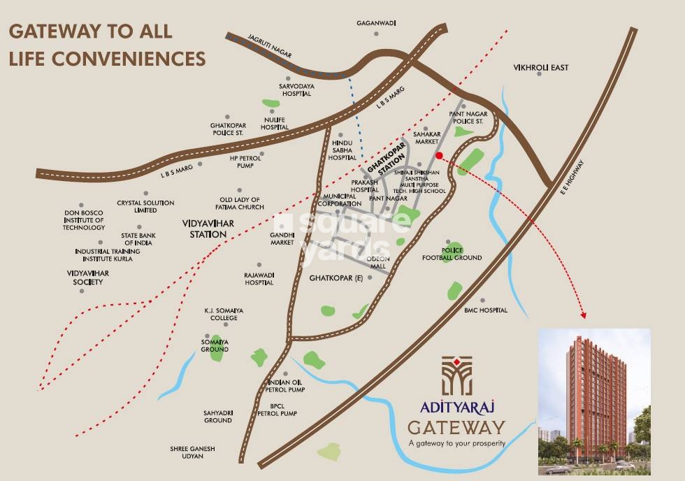 Adityaraj Gateway Location Image