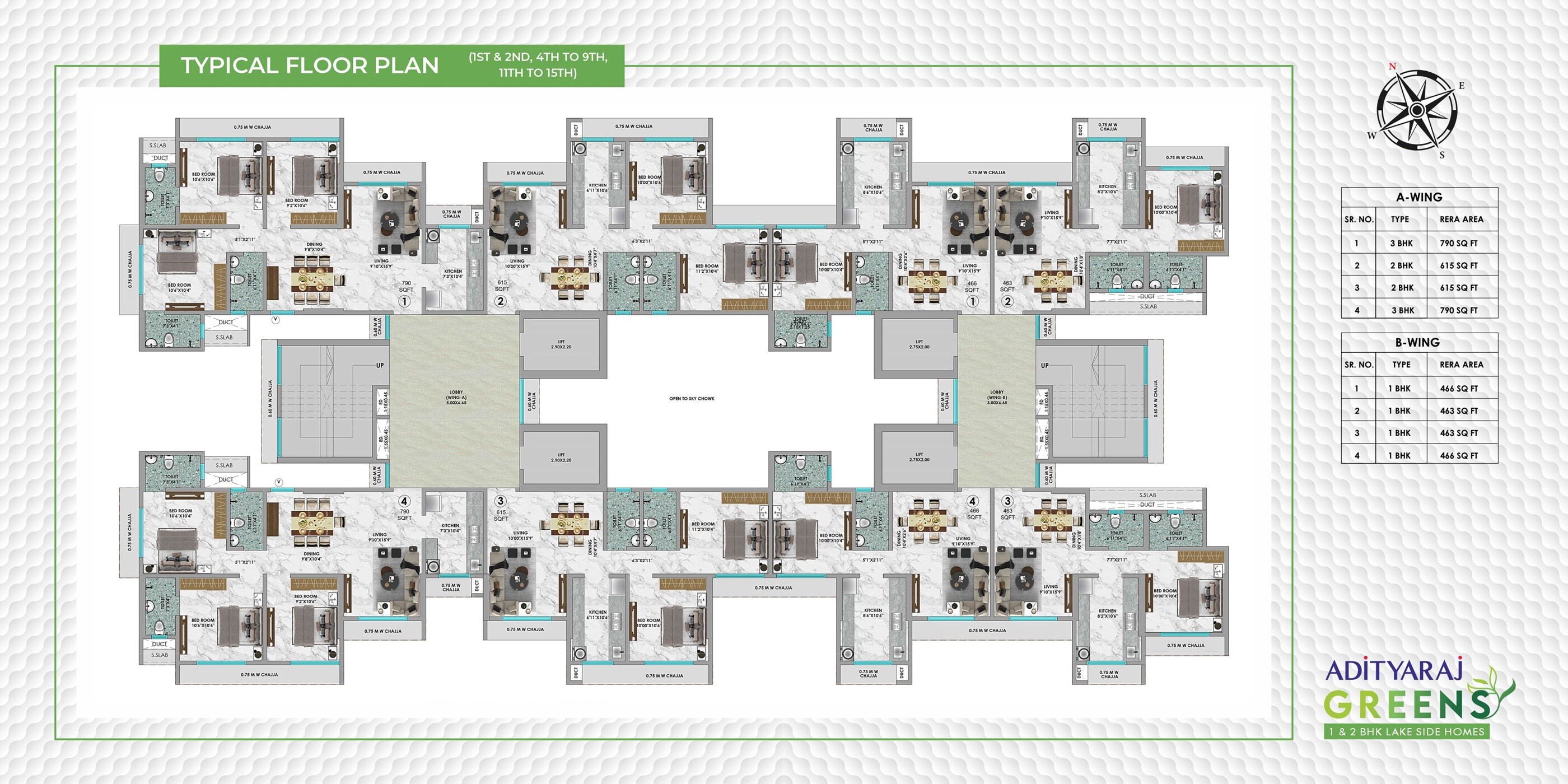 Adityaraj Greens Floor Plans
