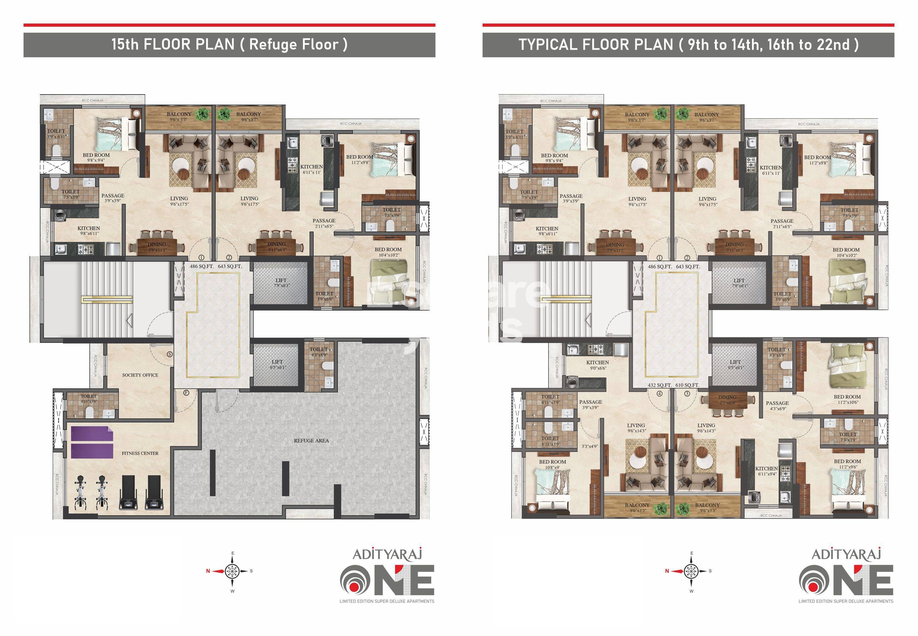 Adityaraj One Floor Plans 1