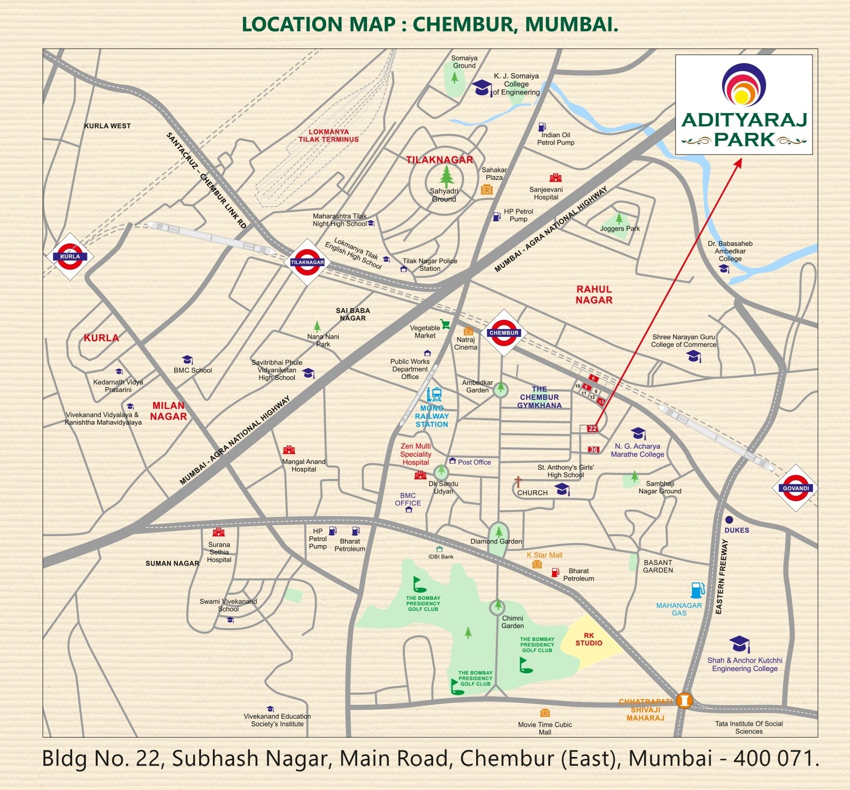 Adityaraj Park Location Image