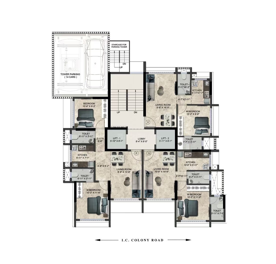 Adnani Glory Apartments Floor Plans