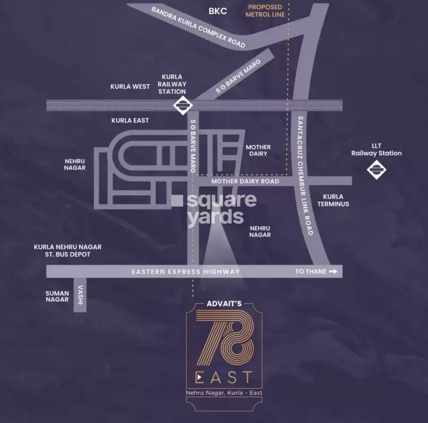 Advait 78 East Location Image