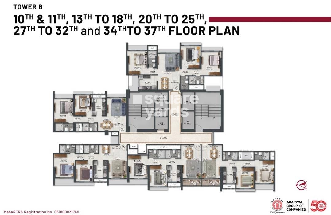 Agarwal Floresta Oak Floor Plans