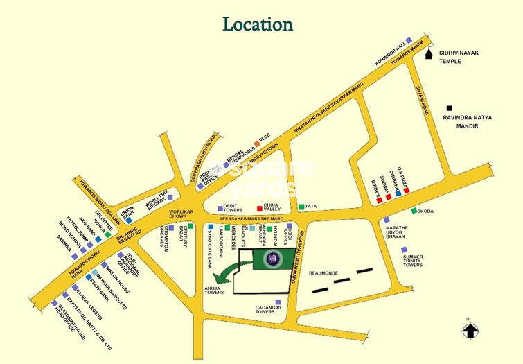 Ahuja Towers Location Image