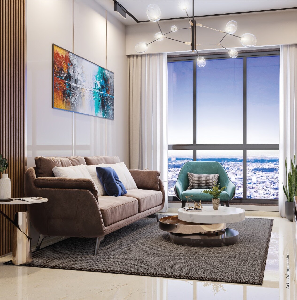 Ajmera Downtown Apartment Interiors 1