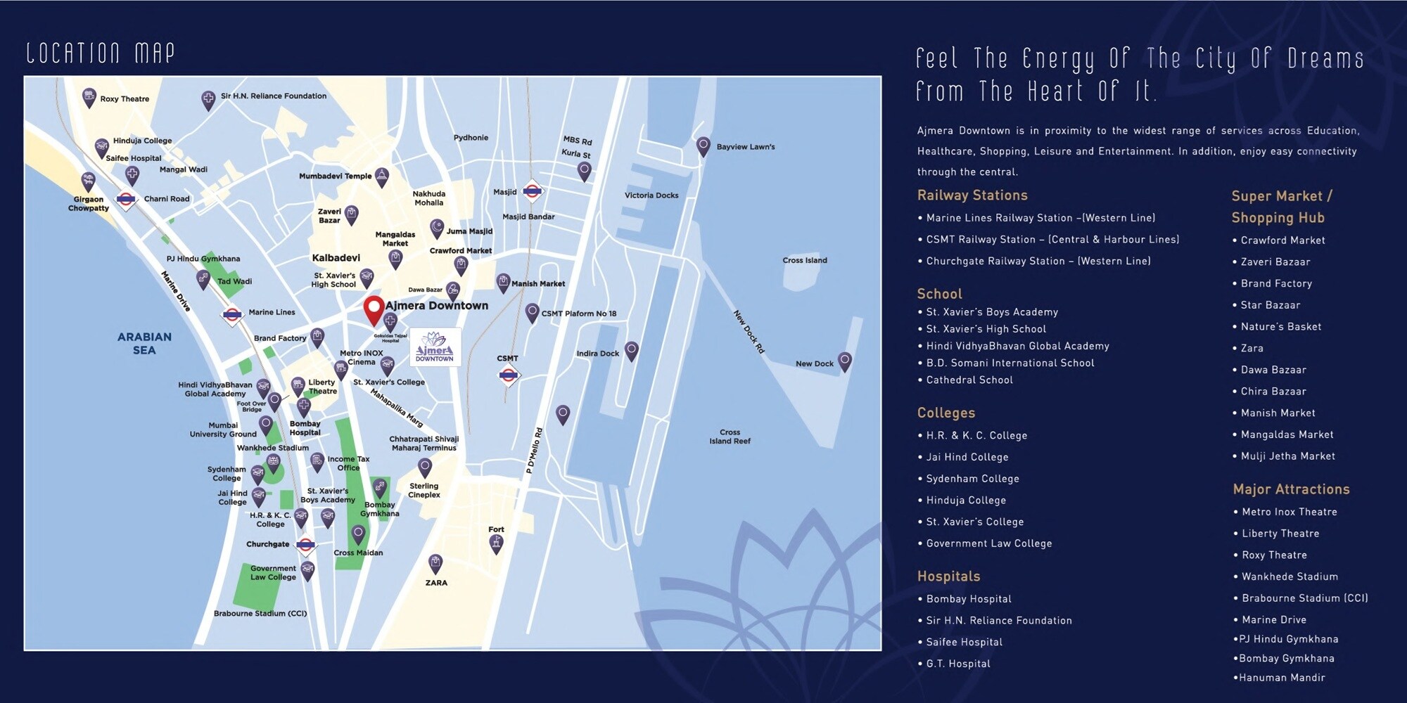 Ajmera Downtown Location Image