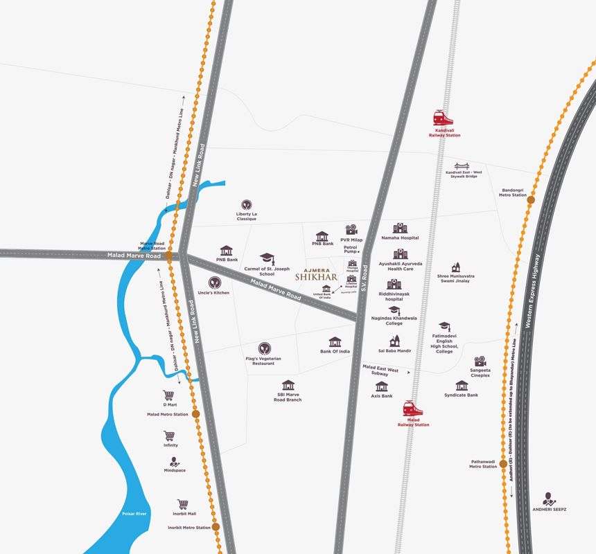 Ajmera Shikhar Location Image