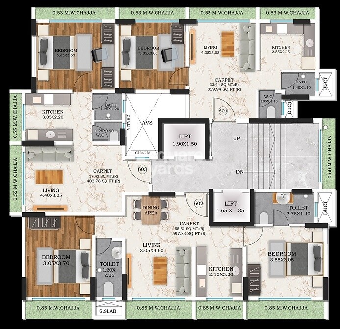 AMO Swapna Sudha CHSL Floor Plans