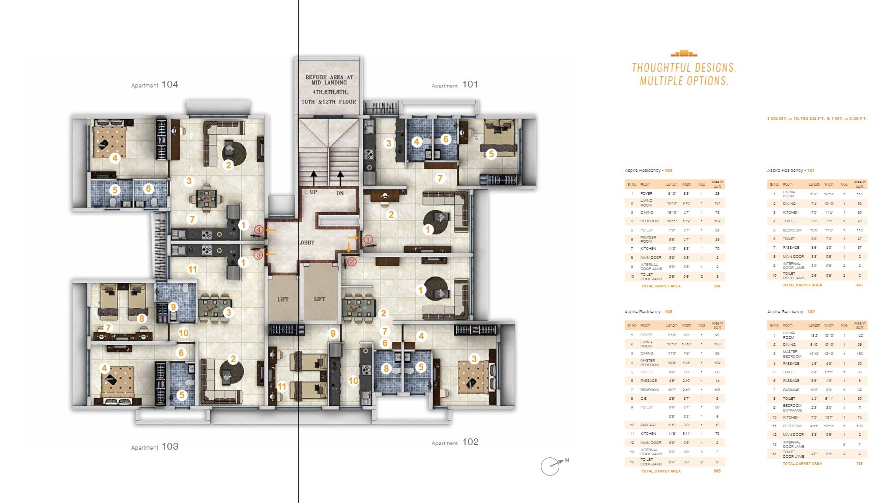 Aspire Residency Floor Plans 1