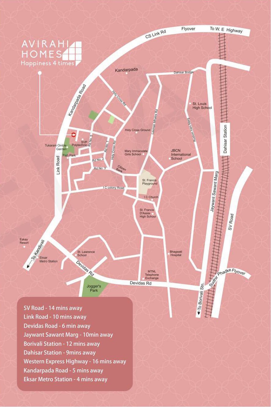 Avirahi Homes Location Image