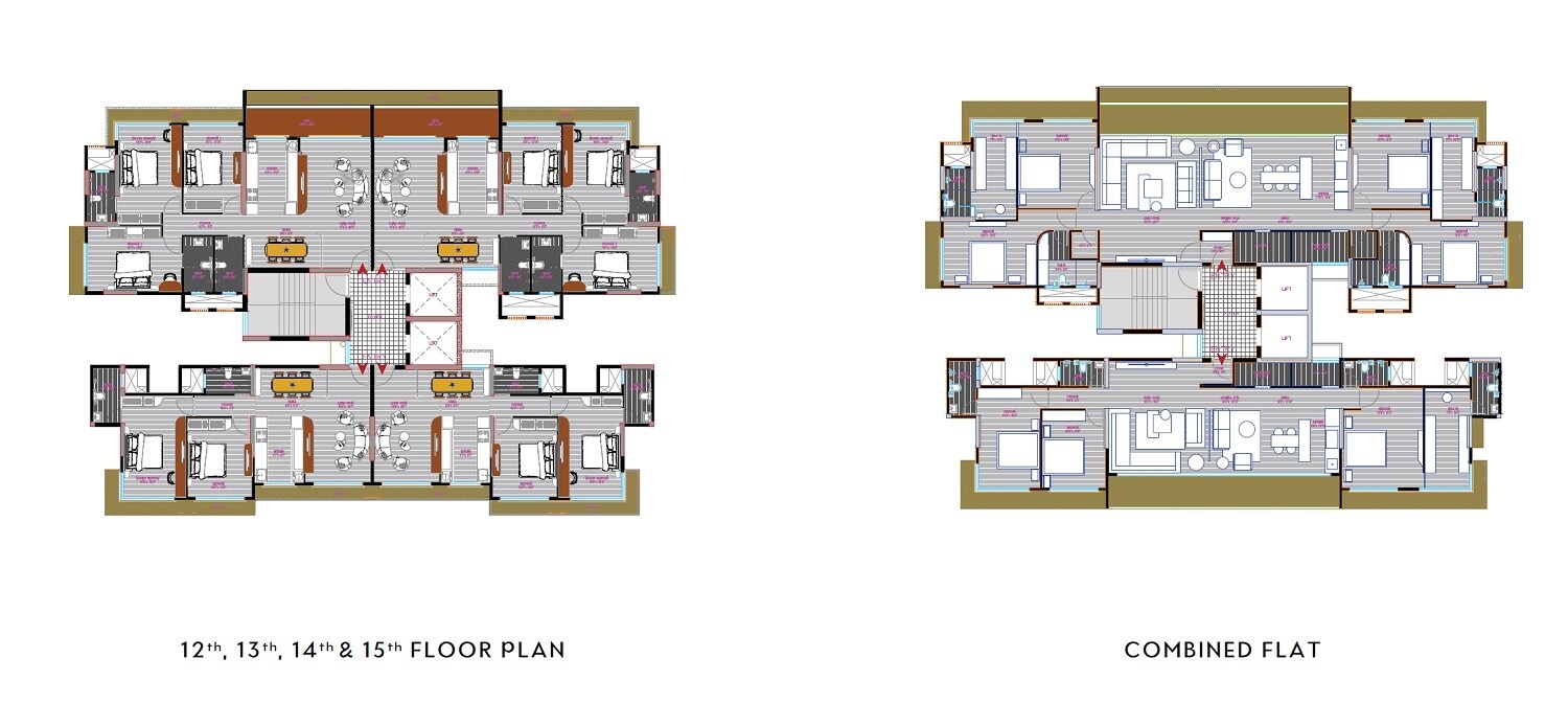 B Chopda Aurus Floor Plans