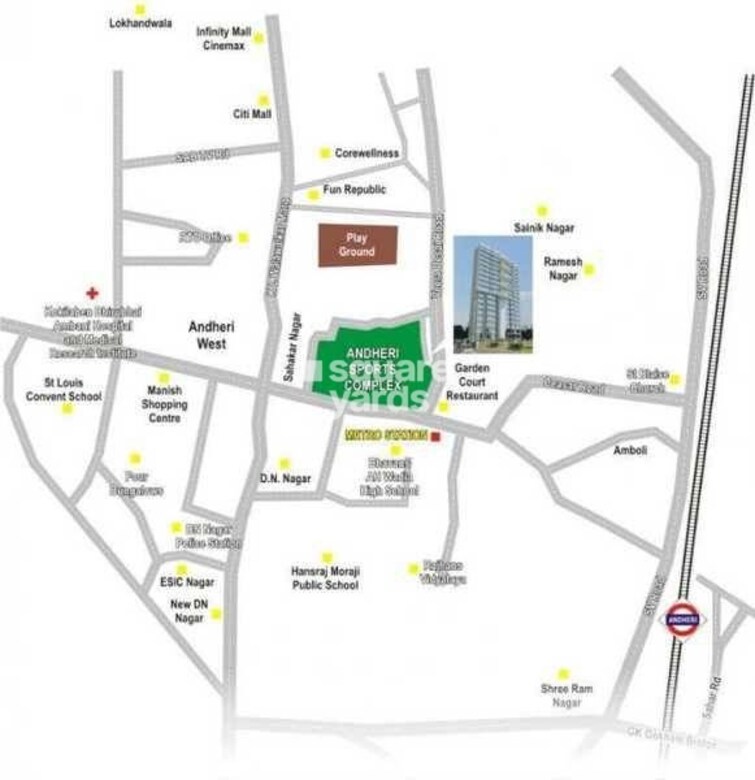 Bajaj Enchante Panchsheel CHS Location Image