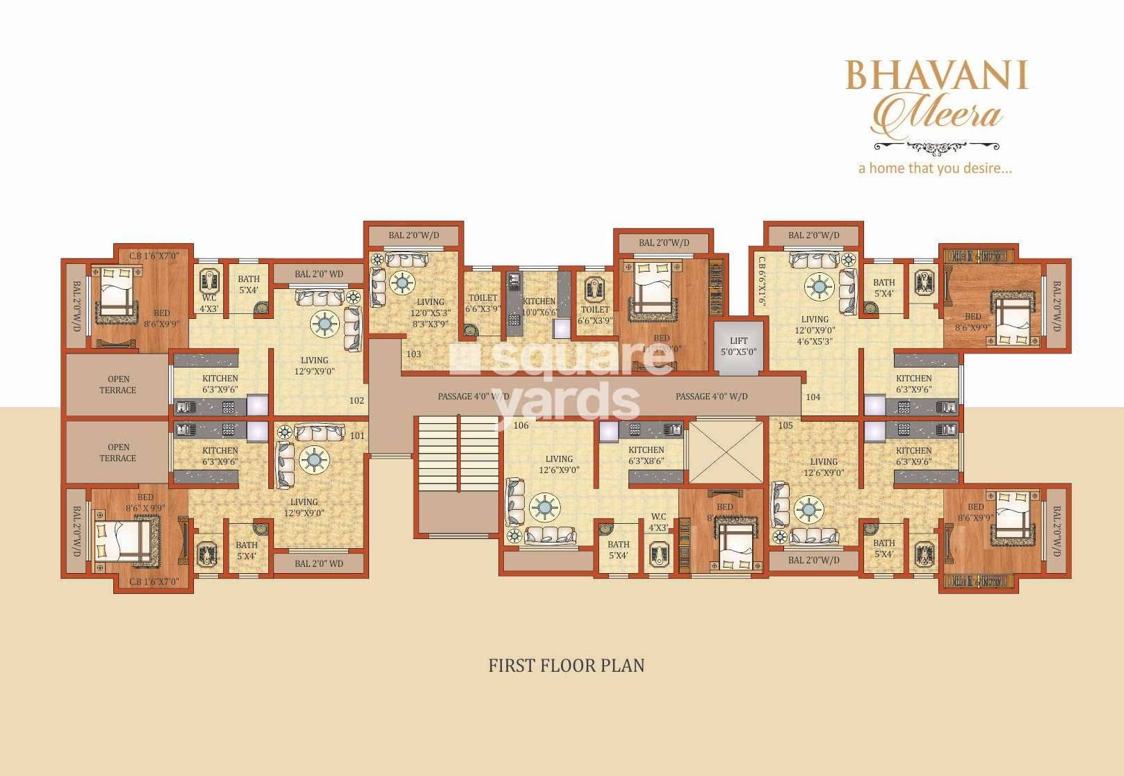 bhavani meera project floor plans4 1951