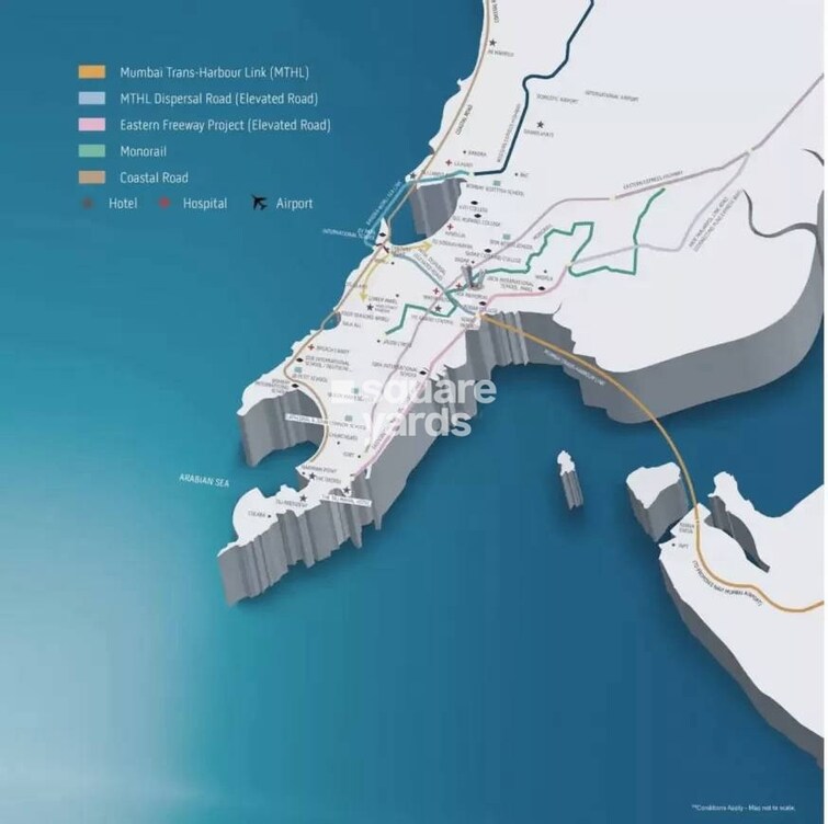 Bombay Realty Island city center ICC Location Image
