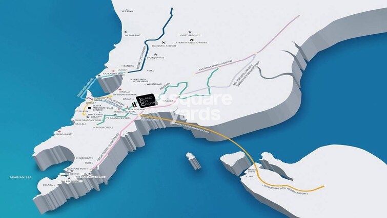 Bombay Realty Island City Center Location Image