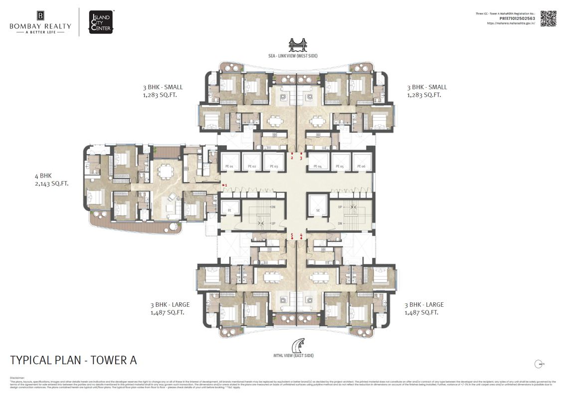 Bombay Realty Three ICC Floor Plans