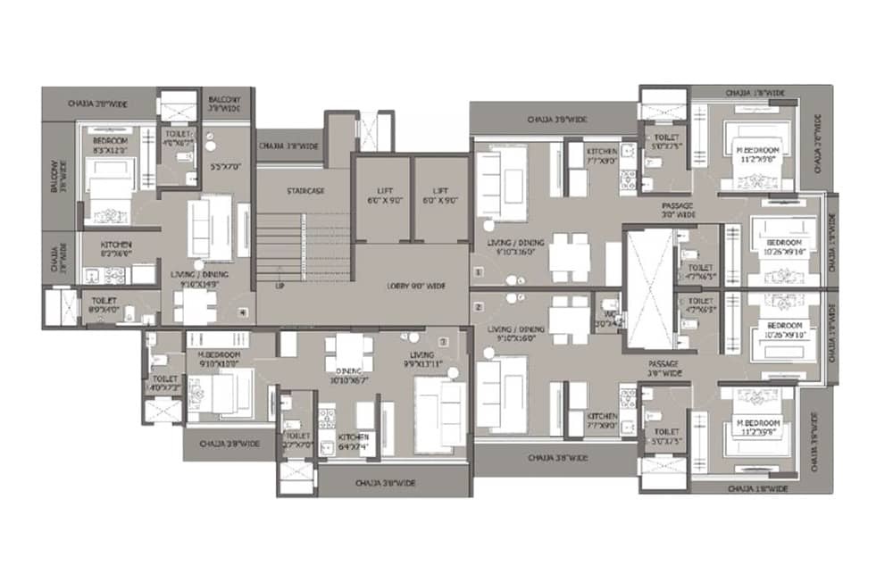 Bombay Skypark Residences Floor Plans