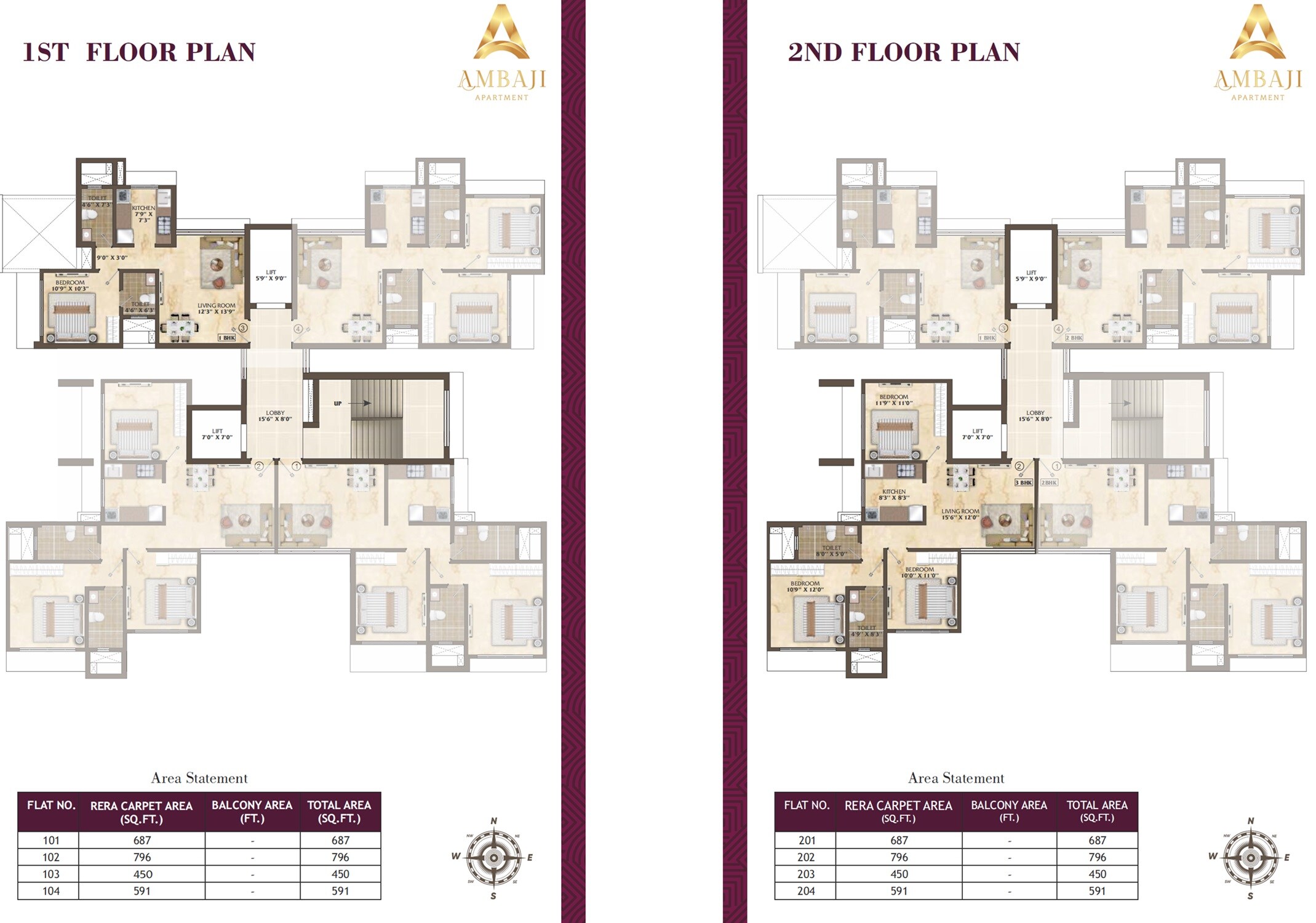 Builtron Ambaji Apartment Floor Plans 1