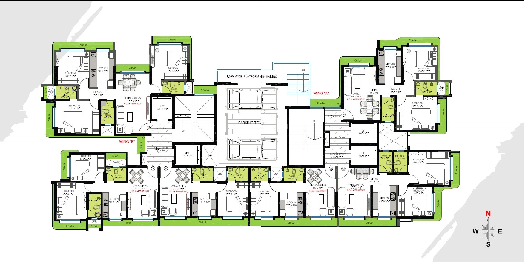 Chaitanya The Greens Radhakunj Floor Plans