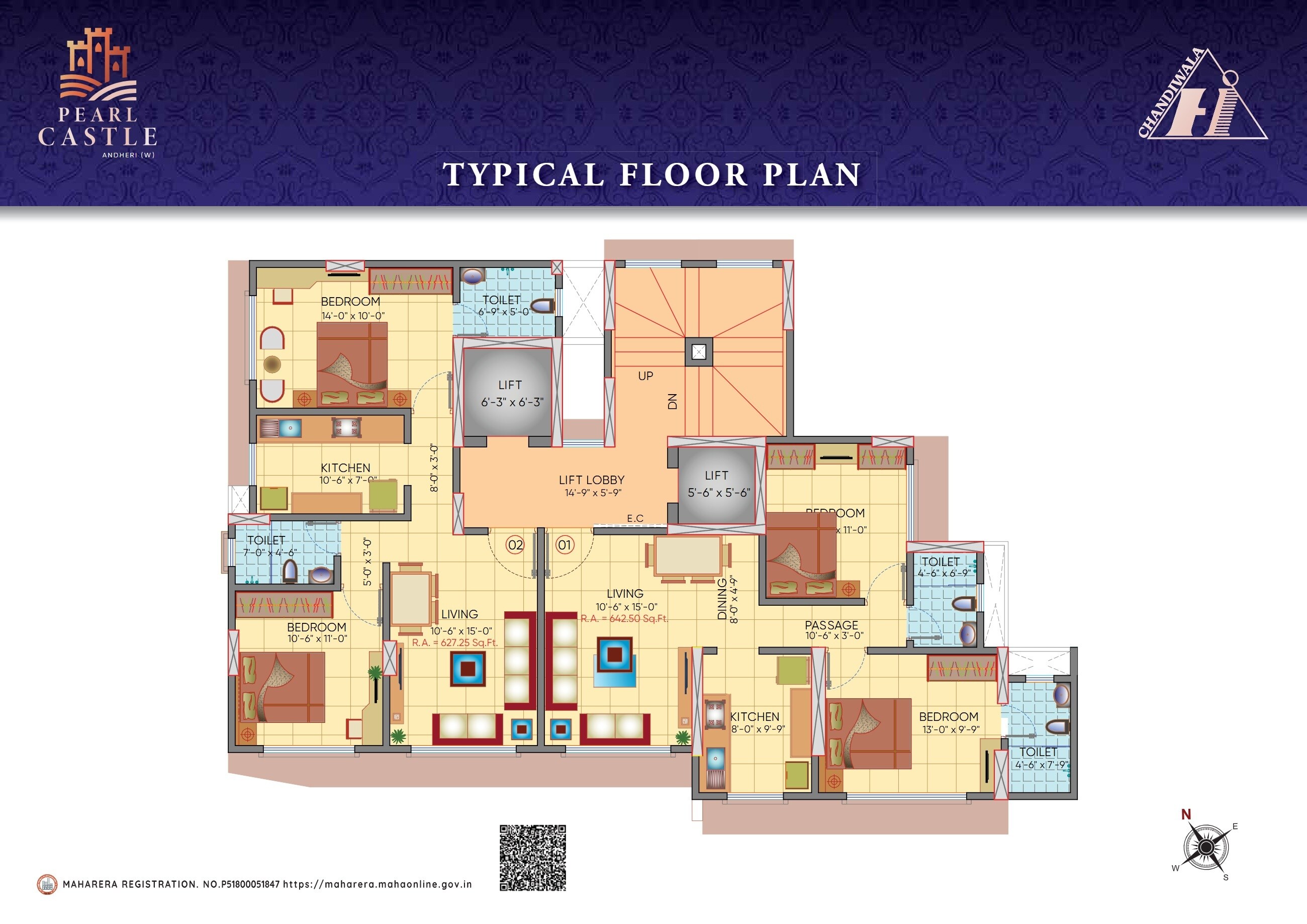 Chandiwala Pearl Castle Floor Plans