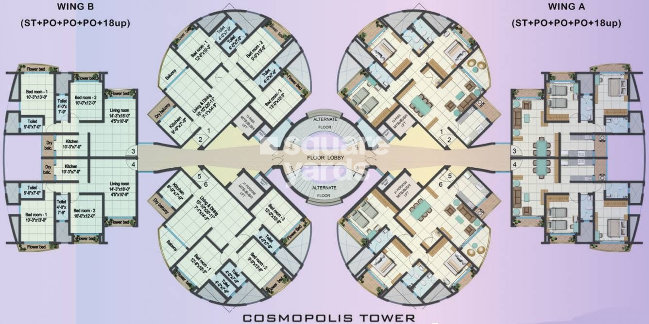 Cosmopolis Tower Floor Plans