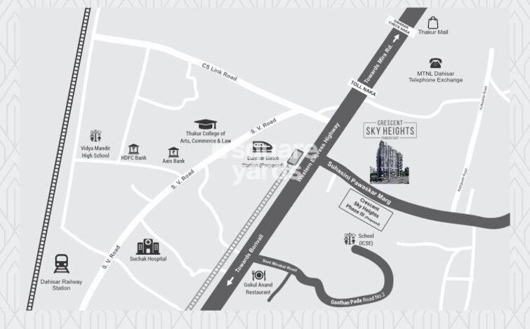 Crescent Sky Heights Phase 1 Wing A B And C Location Image
