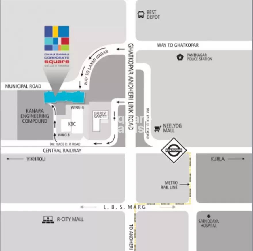 Damji Shamji Corporate Square Location Image