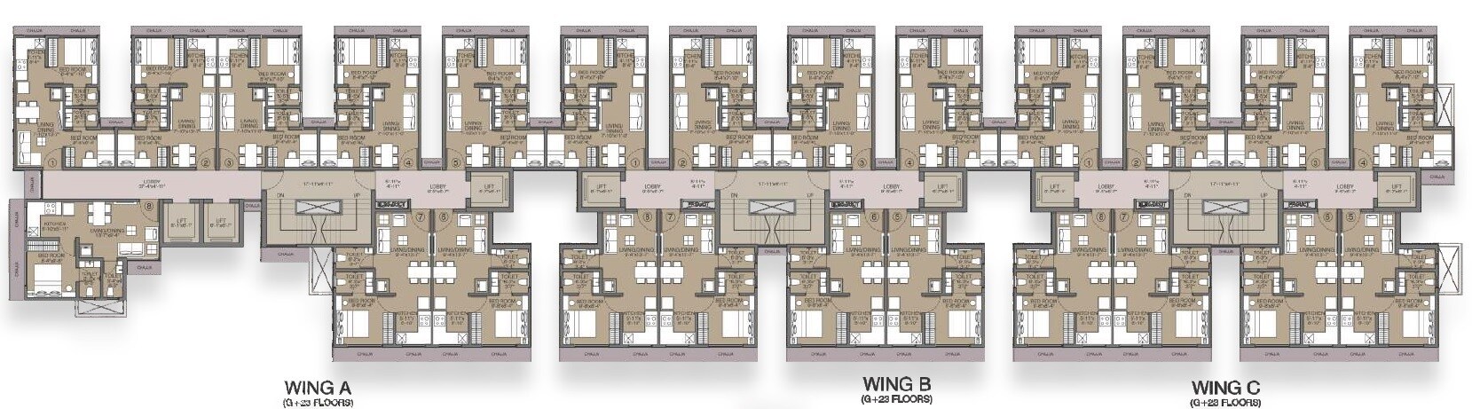 Darshan Phoenix Tower Floor Plans 2