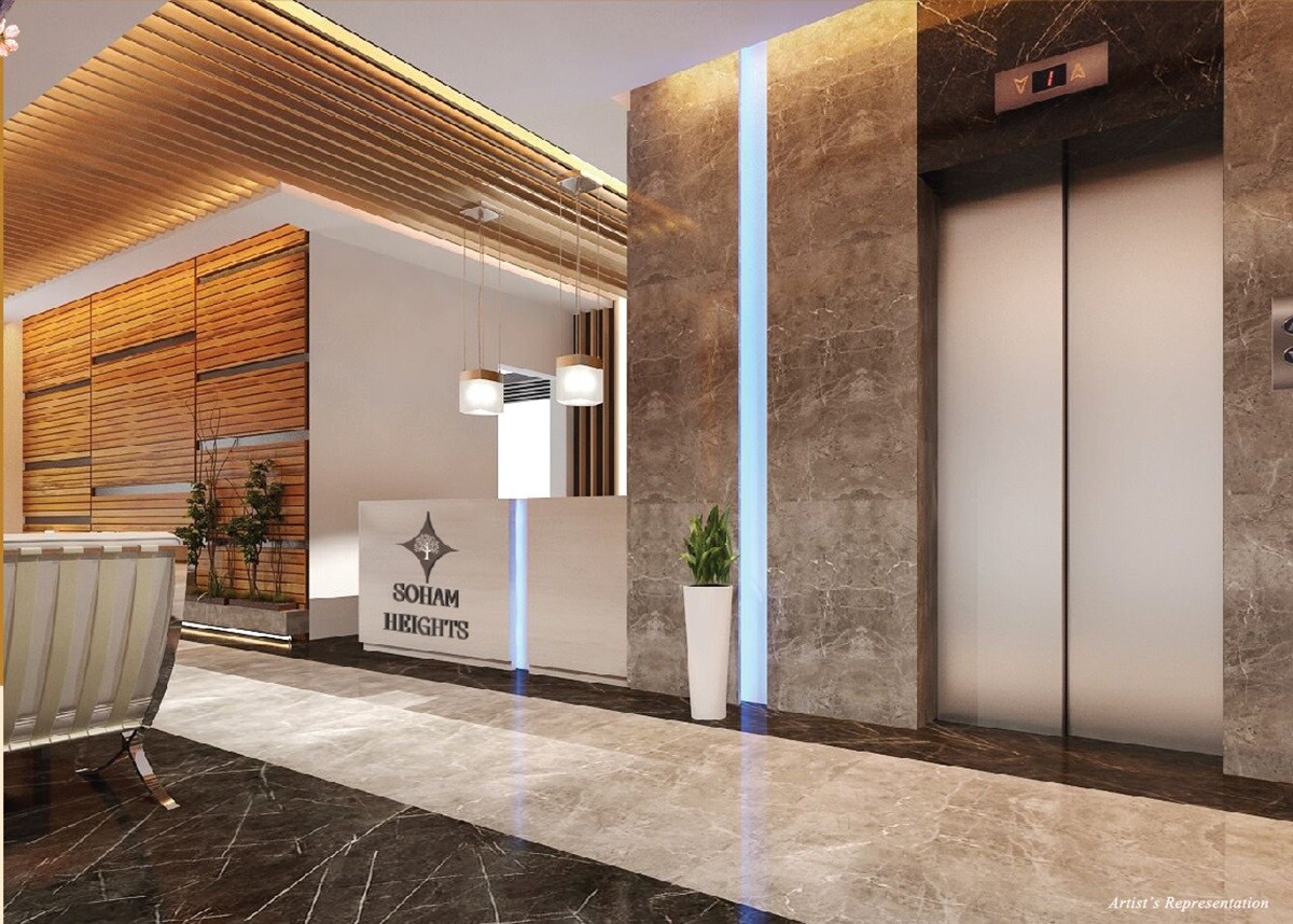 DB Soham Heights Lift Lobby Image