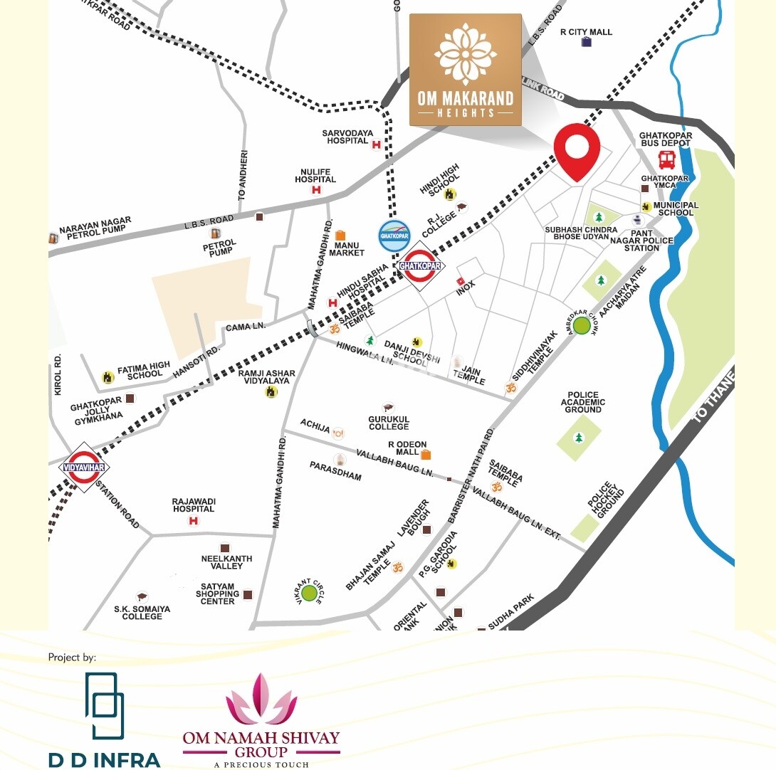 DD Om Makarand Heights Location Image