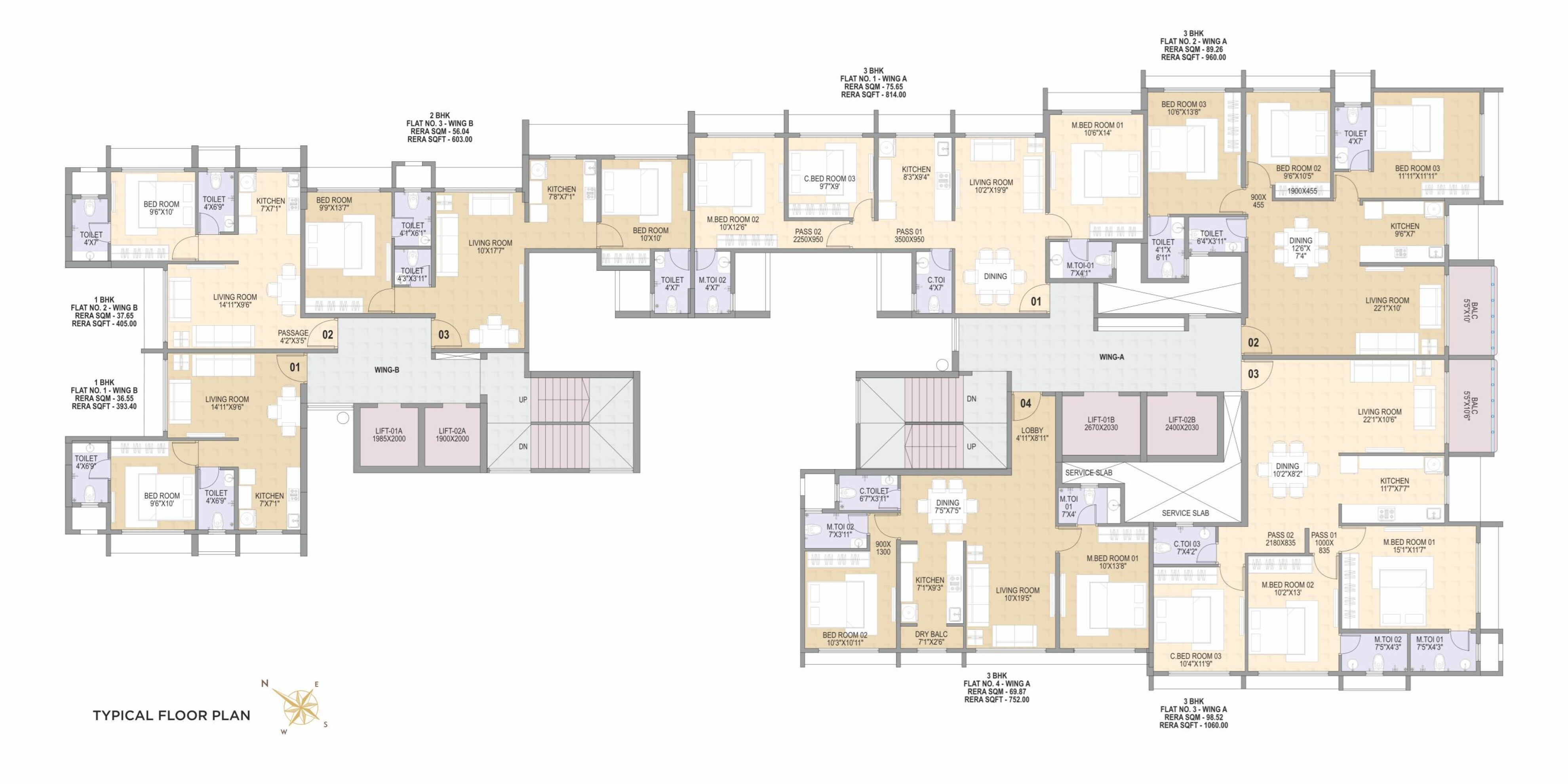 DD Om Sonal Heights Floor Plans