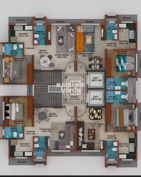 Devika Towers Floor Plans