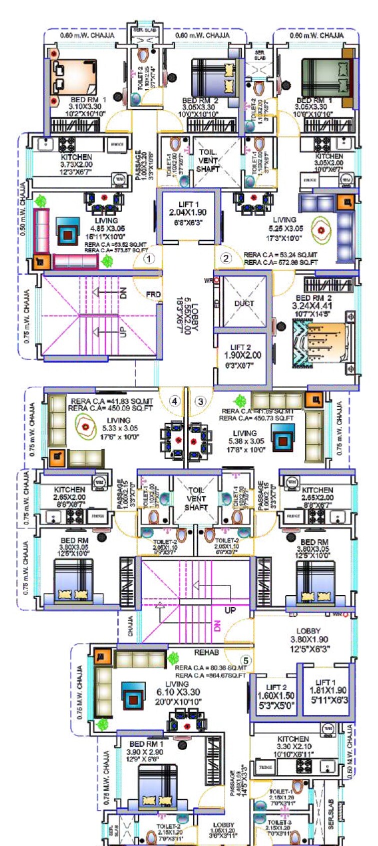 Dhariwal Magathane Press Enclave CHSL Floor Plans