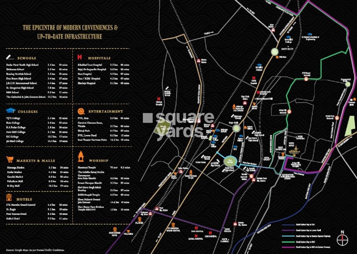 Dosti Eastern Bay Phase 3 Location Image
