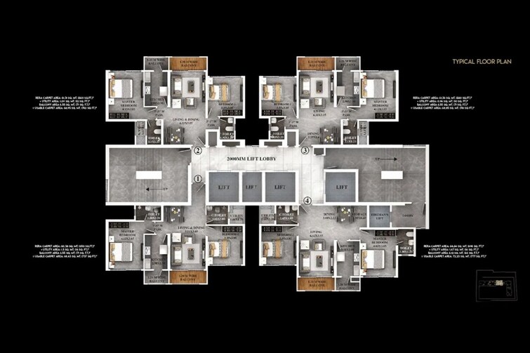 Dosti Eastern Bay Floor Plans 1