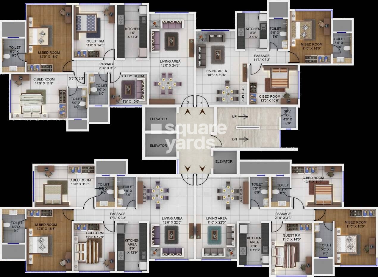 Ekta Corner View Floor Plans 2