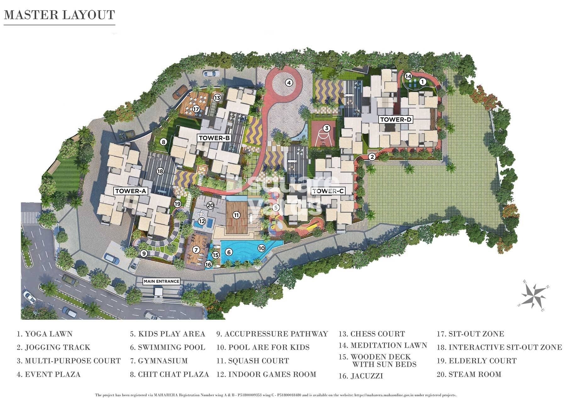 Ekta-Lake-Riviera-Wing-C_an aerial view of a field with a large building