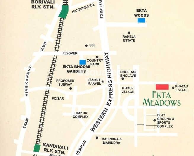 Ekta Meadows Location Image