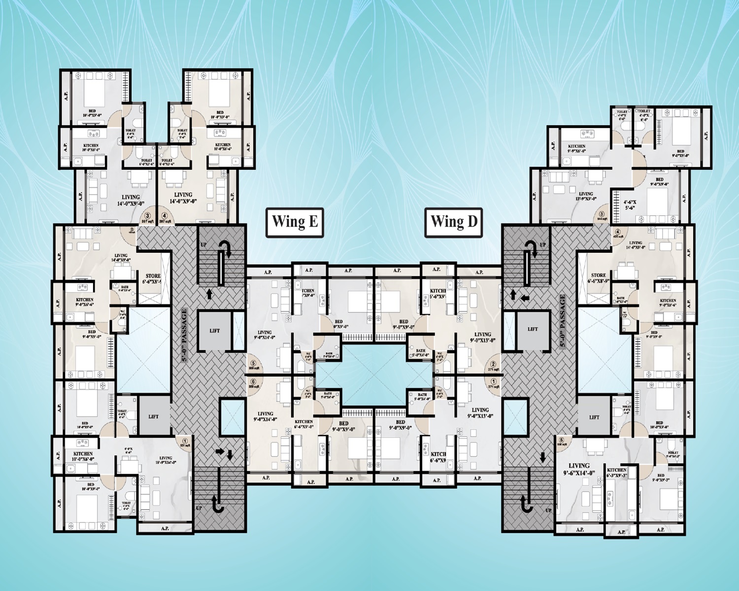 Elite Tower Morya Nagar Floor Plans