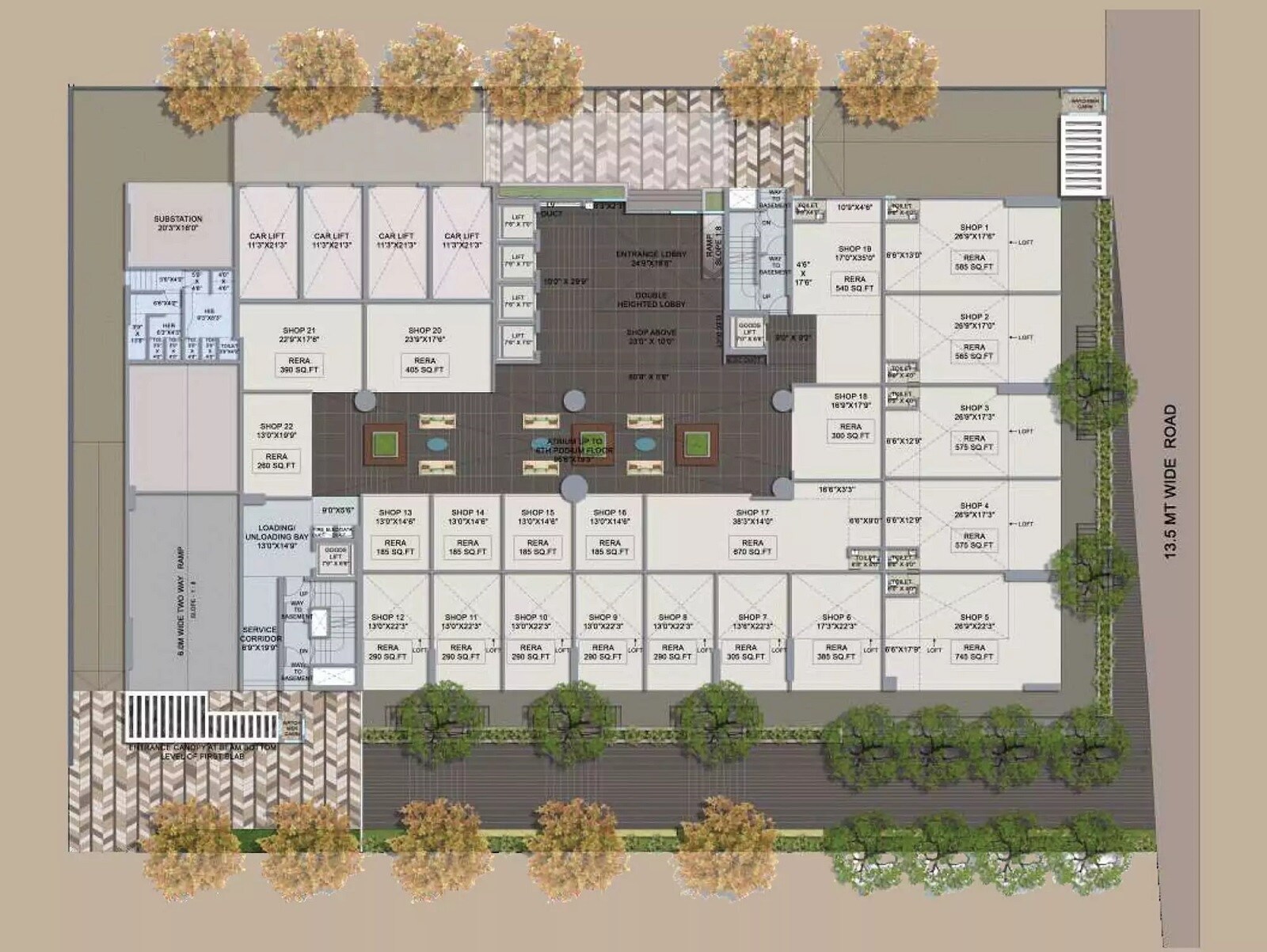 Gami And Jaydeep Ventura Commercial Hub Master Plan Image