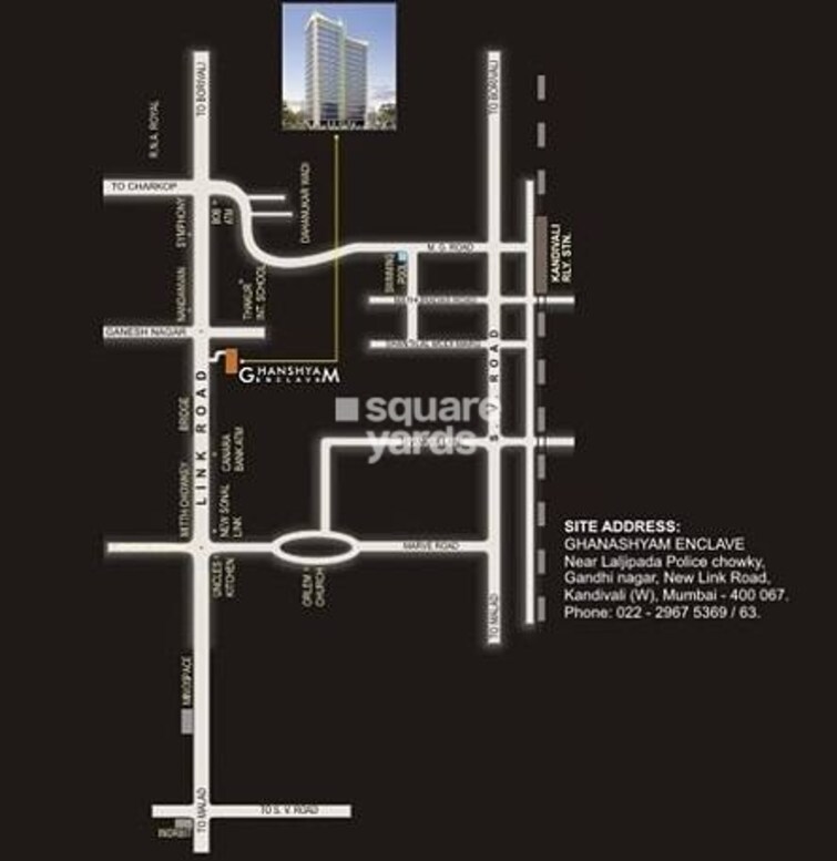 Ghanshyam Enclave Kandivali Location Image