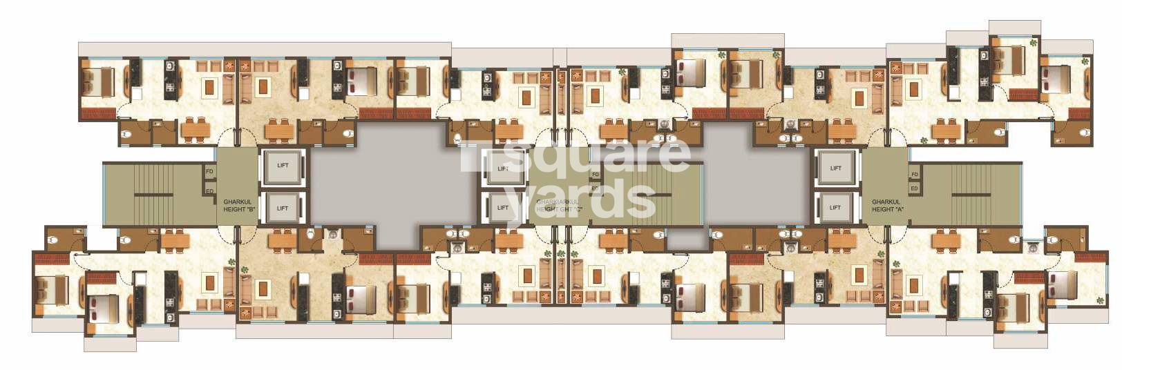 Gharkul Heights Floor Plans