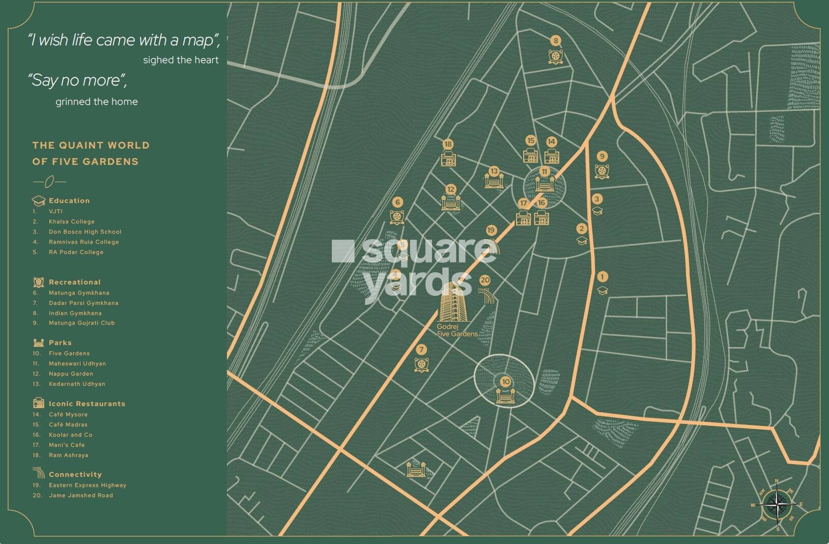 Godrej Five Gardens Location Image