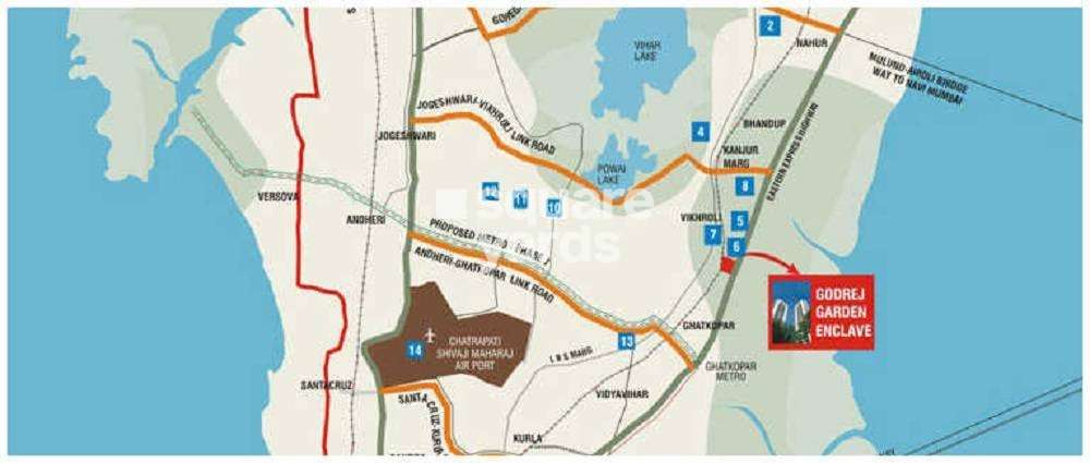godrej garden enclave b type tower project location image1